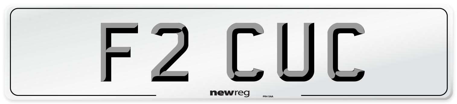F2 CUC Number Plate from New Reg